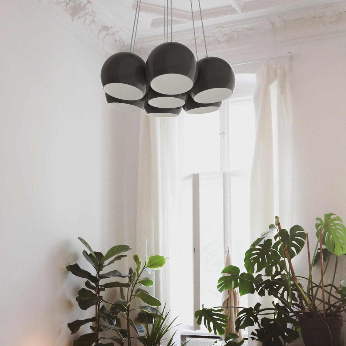 HÄNGELEUCHTE - Graubraun, Metall (25/25/20cm) - Lumicom