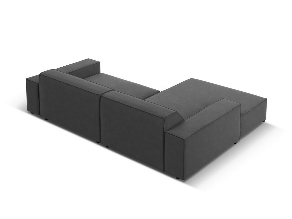 MODULARES-ECKSOFA links Jodie aus Samt grau 3 Sitzplätze - Grau, Textil (166/224cm) - Micadoni