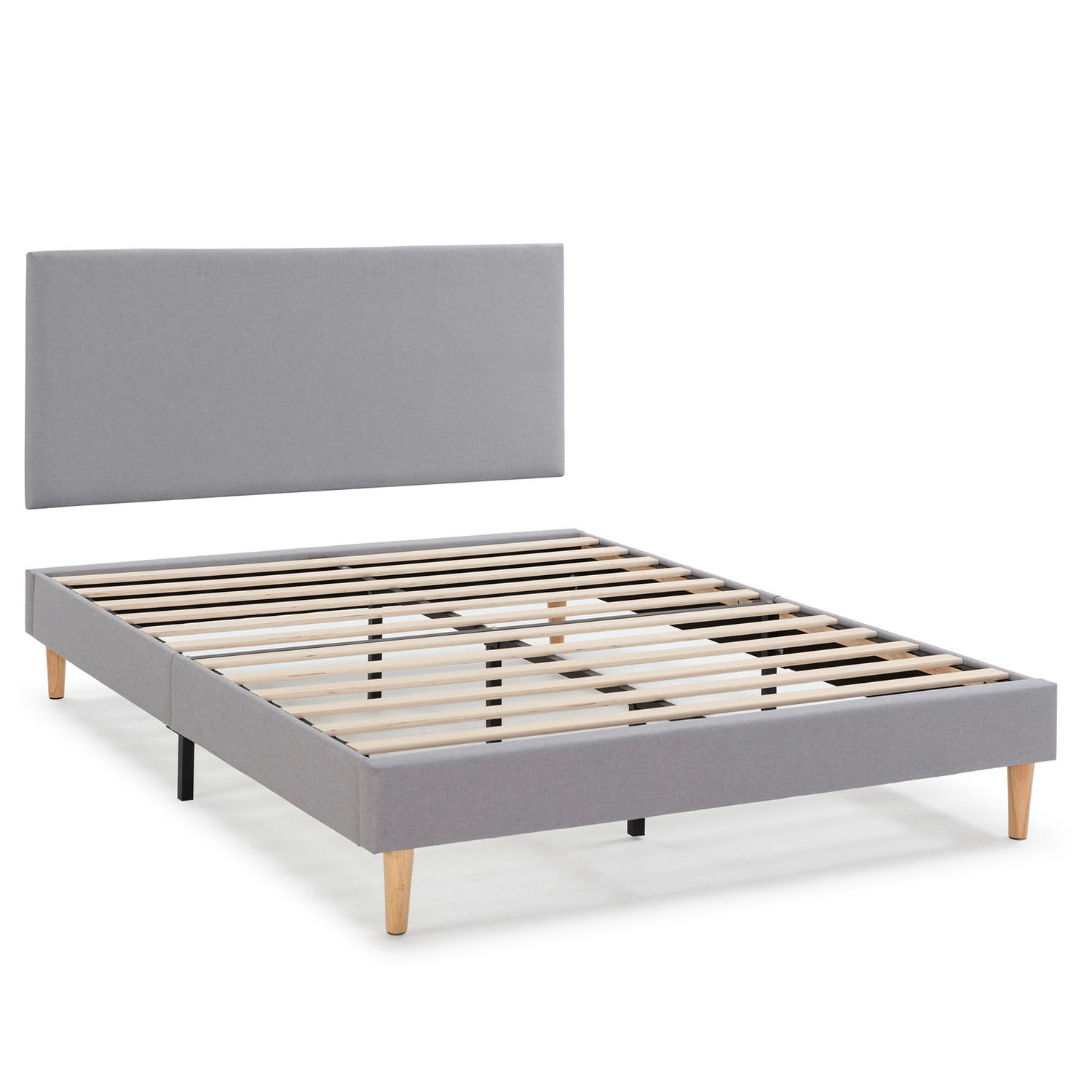 POLSTERBETT + kopfteil 140x190 cm Aura, Hellgrau - Hellgrau, Textil (190/140/90cm) - VS Venta-stock