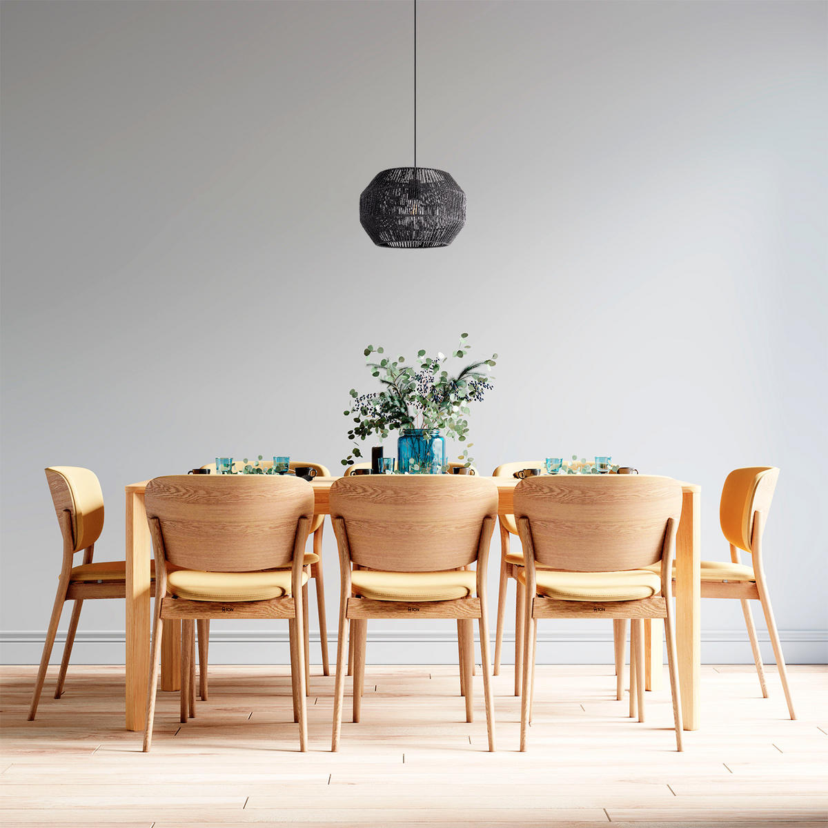 PENDELLEUCHTE Hugo Pd1 Yago - Schwarz, Metall (35/35/24cm) - Paco Home