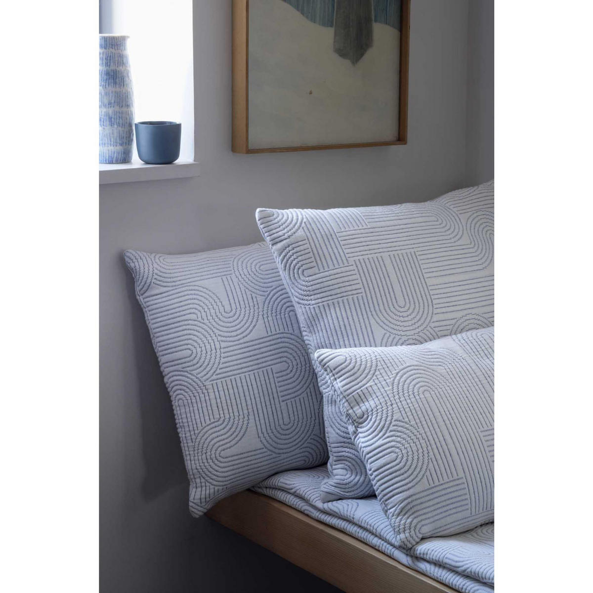 KISSEN Kiko indigoblau 45 x 45 cm - Dunkelblau, Textil (45/45cm)