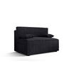 SOFA Mira ohne Armlehnen mit Schlaffunktion - Schwarz, Textil (131/90/85cm) - SIMKAM Furniture