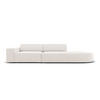 RECHTES-SOFA Jodie aus strukturiertem Stoff leichtes beige 3 Sitzplätze - Beige, Textil (102/70/262cm) - Micadoni