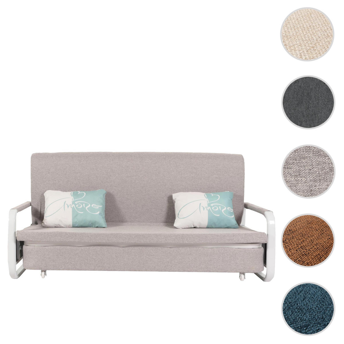 SCHLAFSOFA Grau - Grau, Textil (190/71/185cm) - MCW