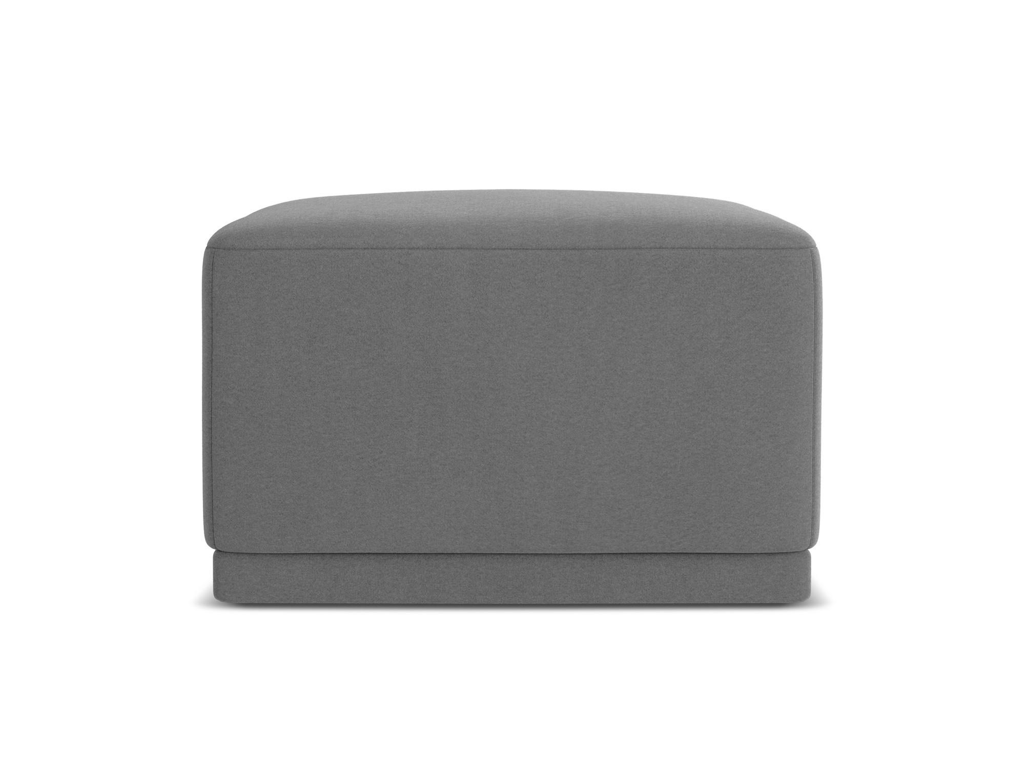 POUF Samt Stoff Grau - Schwarz/Grau, Kunststoff/Textil (65/40/65cm) - Makamii