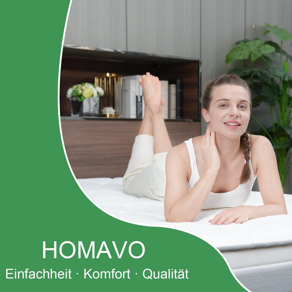 TASCHENFEDERKERNMATRATZE Höhe 25 cm 90×200cm - Weiß, Textil/Metall (90/200cm) - HOMAVO