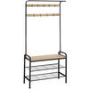 GARDEROBENSTÄNDER Alberta,inklusive Kippschutz, 85,5 x 36 x 184 cm,Industrial Holz hell, Eiche Sonoma - Naturfarben, Textil (36/184/85.5cm) - tectake