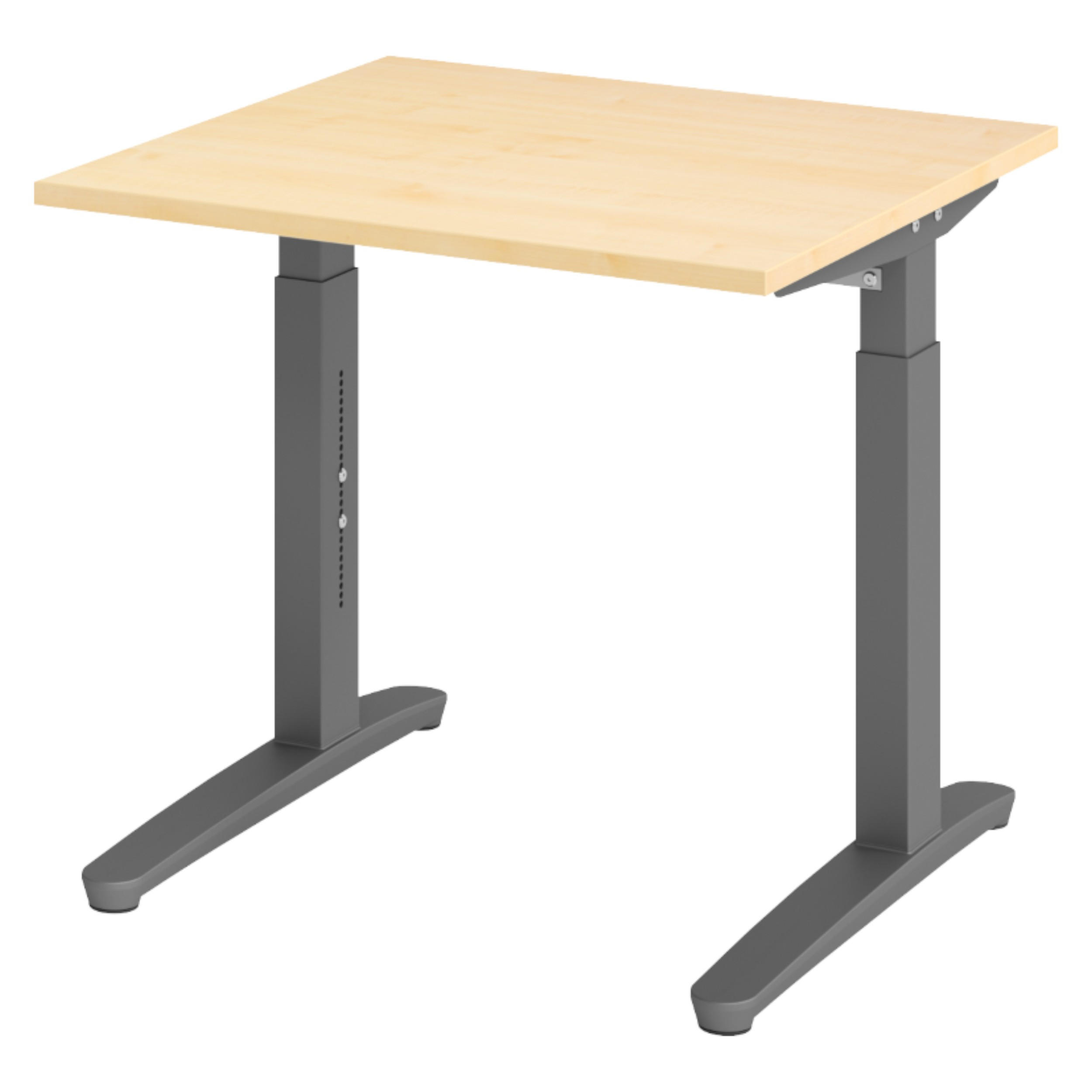 SCHREIBTISCH Serie-XB 80/80/74 cm in Ahornfarben/Graphitfarben - Ahornfarben/Graphitfarben, Holzwerkstoff (80/80/74cm) - bümö