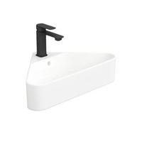 WASCHBECKEN Dreieckig Keramik Aufsatzbecken 56/34,5/13 cm - Weiß, Keramik (56/13/34cm) - EMKE