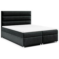 BOXBETT mit Bettkasten Trinity K-1 Bonellfederkern inkl - Schwarz, Holz/Holzwerkstoff (140/200cm) - Best For Home