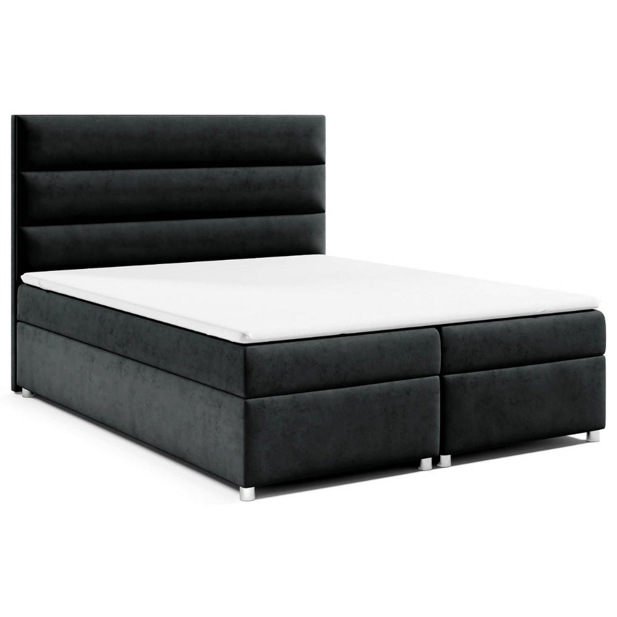 BOXBETT mit Bettkasten Trinity K-1 Bonellfederkern inkl - Schwarz, Holz/Holzwerkstoff (140/200cm) - Best For Home