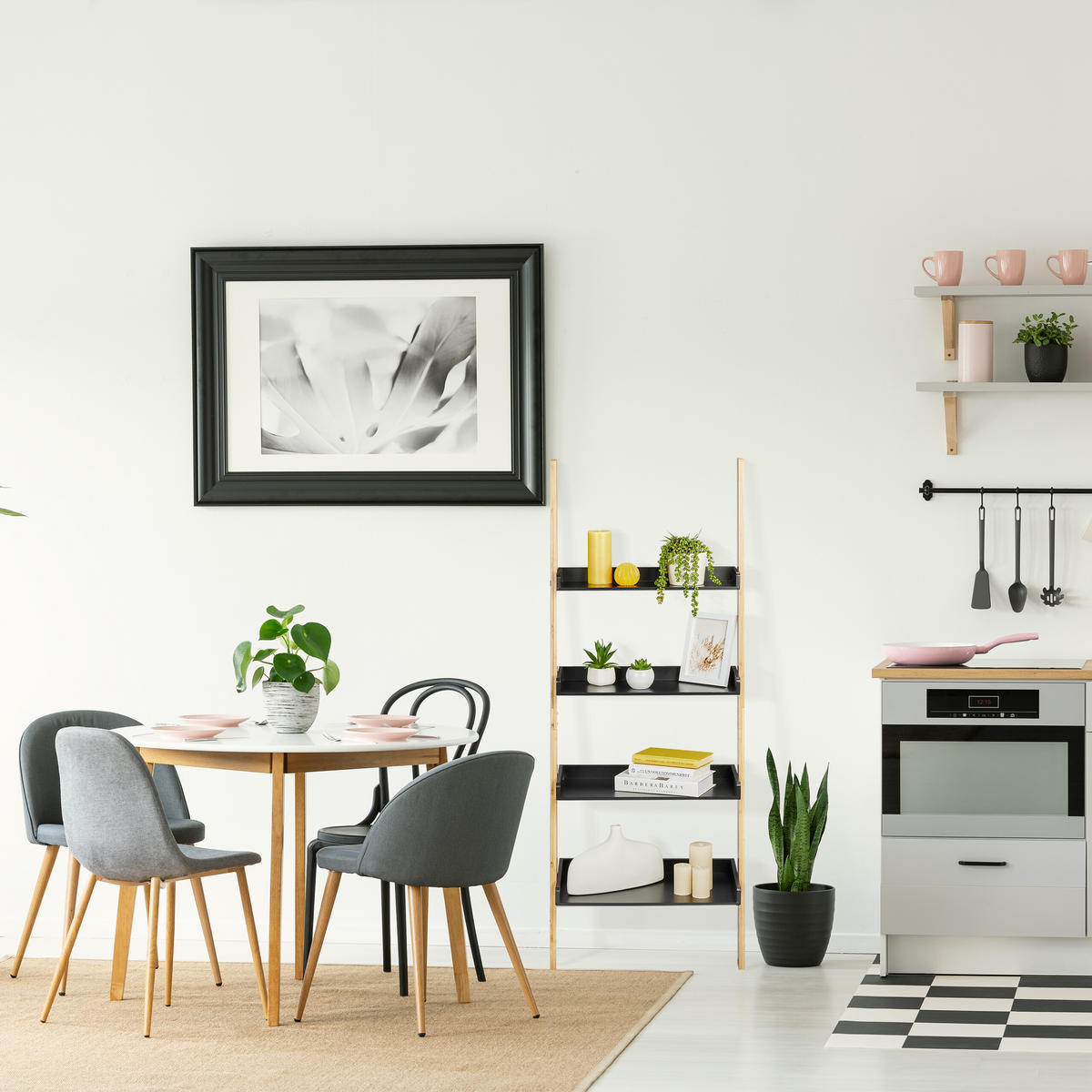 LEITERREGAL - Multicolor, Holz/Holzwerkstoff (56/145/30cm) - Relaxdays