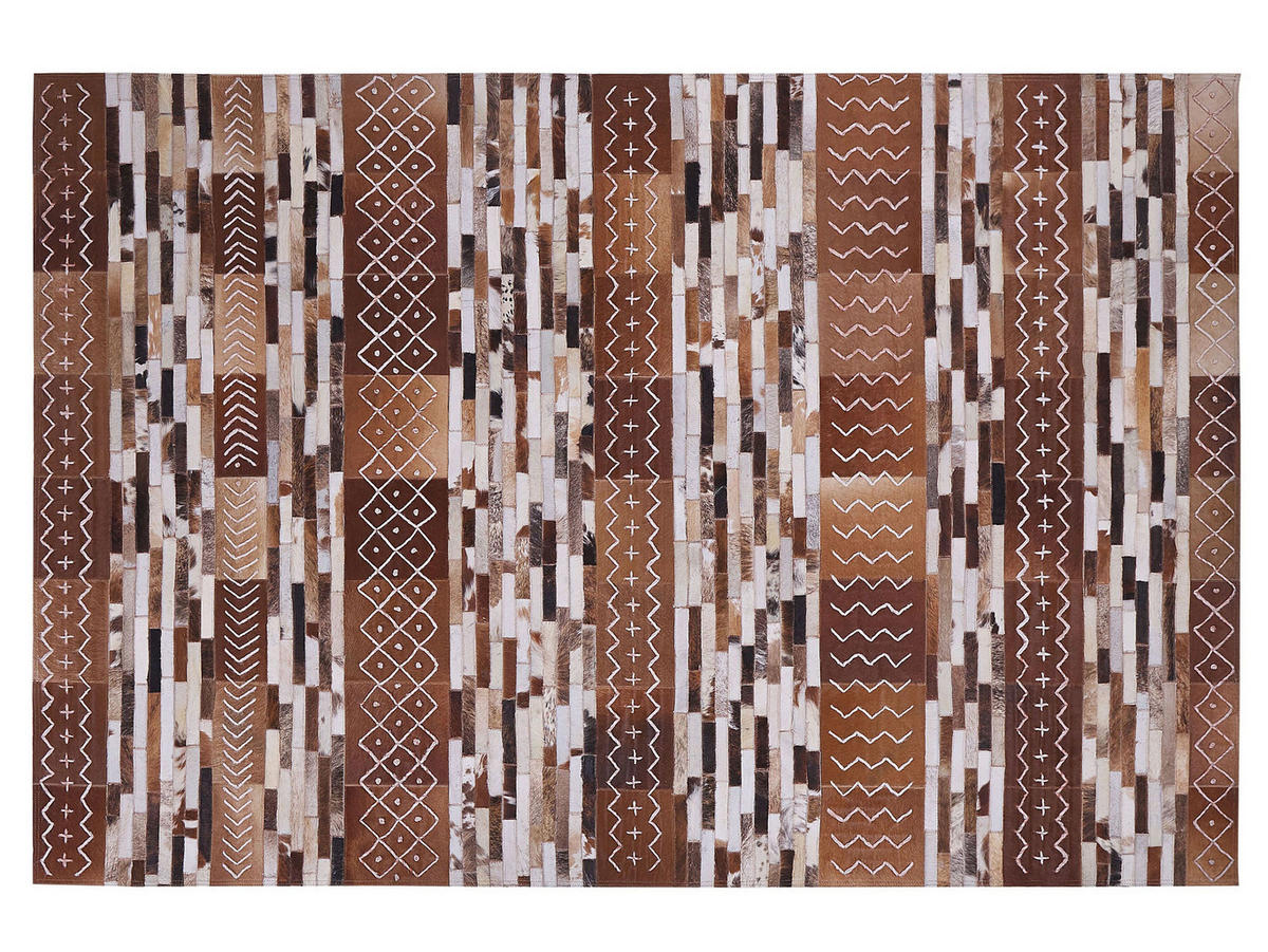 KURZFLOR-TEPPICH Herekli 230/160 cm - Braun, Fell (160/230cm) - Beliani