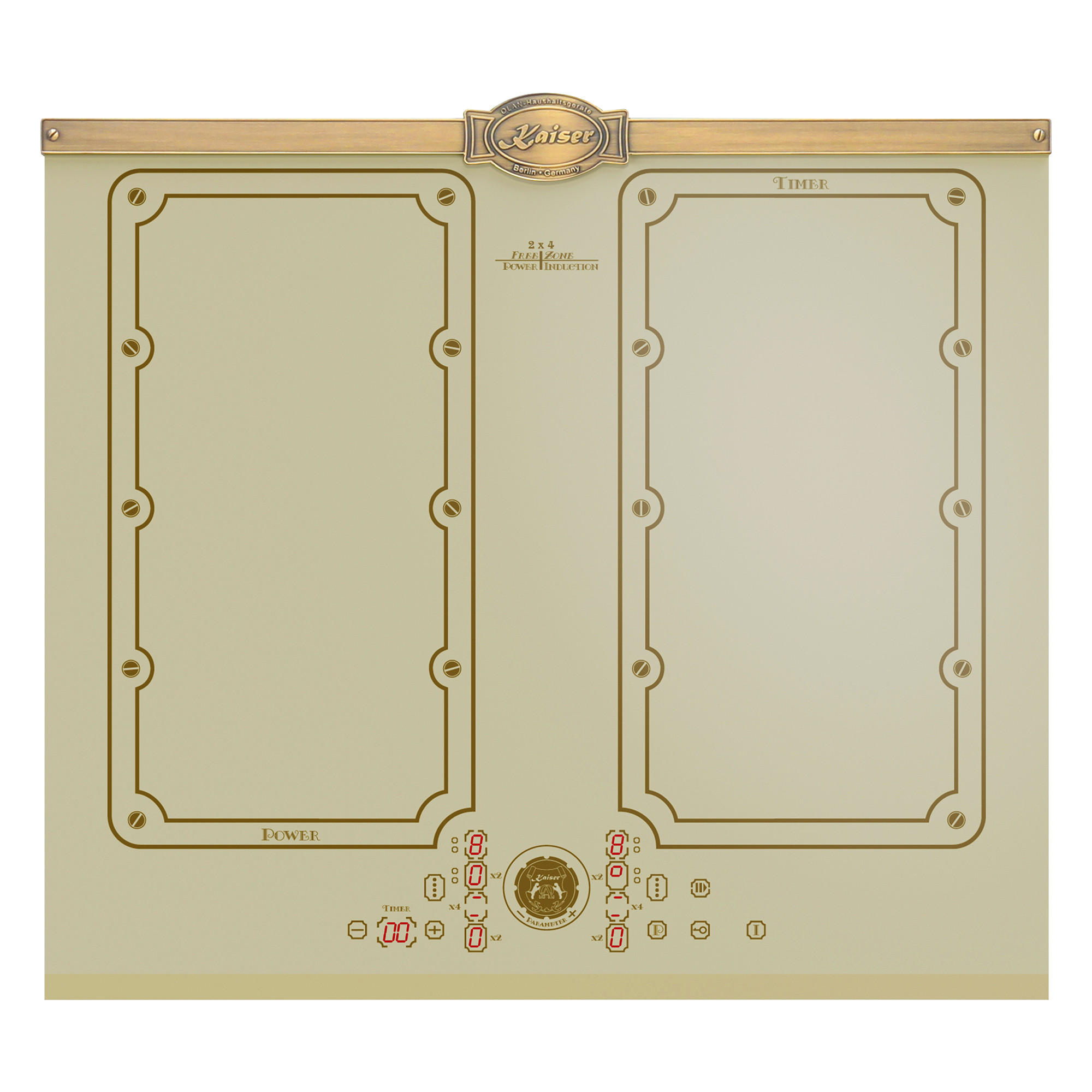 Kaiser Küchengeräte Induktionskochfeld Beige 59x5.5x52 cm