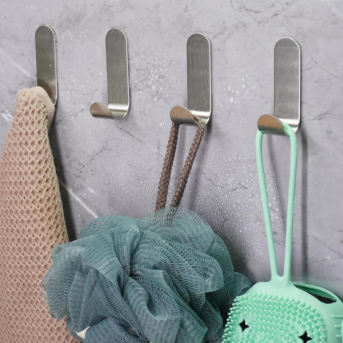 KLEBEHAKEN 12-teiliges Set Edelstahl Silber - Silberfarben, Metall (2.2/17/4.5cm)