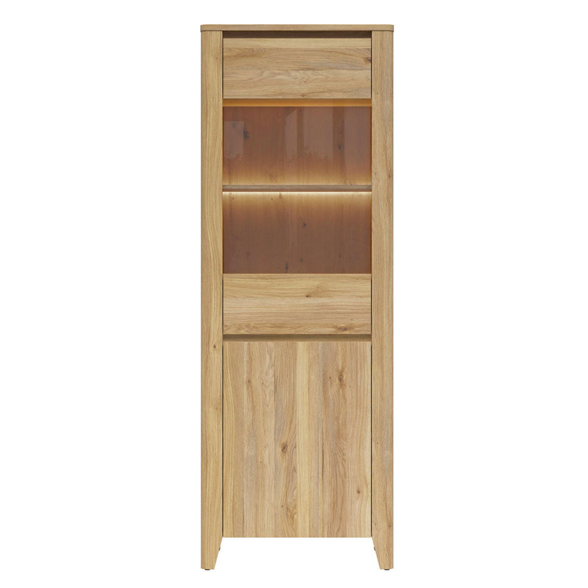 VITRINA Samara Drvo - smeđa, drvni materijal (71/200/42.5cm) - Petits-meubles