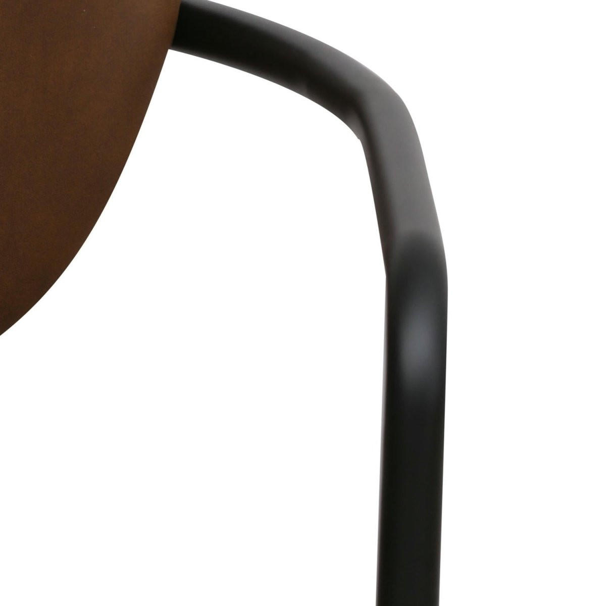 DREHSTUHL höhenverstellbar in Kunstleder Dunkelbraun - Schwarz/Braun, Textil/Metall (54/71/57cm) - Furnhouse