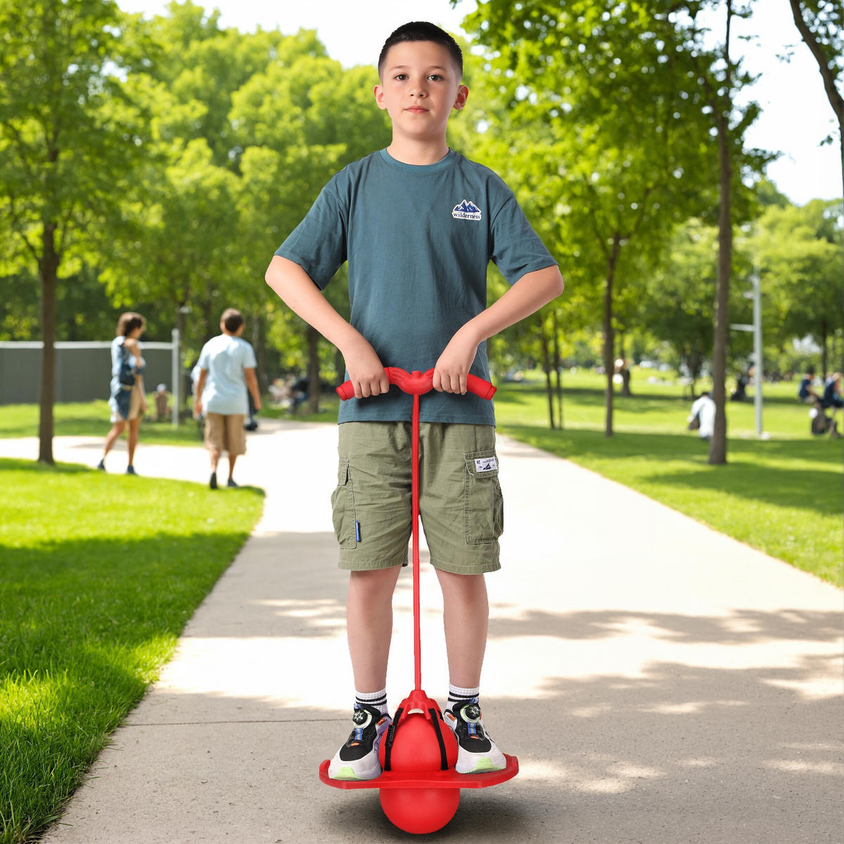 POGO-BALL - Rot, Kunststoff (39/29cm) - Relaxdays