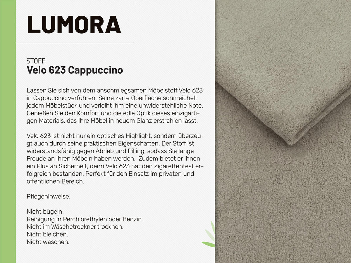 SESSEL Lumora mit Holzbeinen Cappuccino - Cappuccino, Holz (68/82/78cm) - Panda Möbel