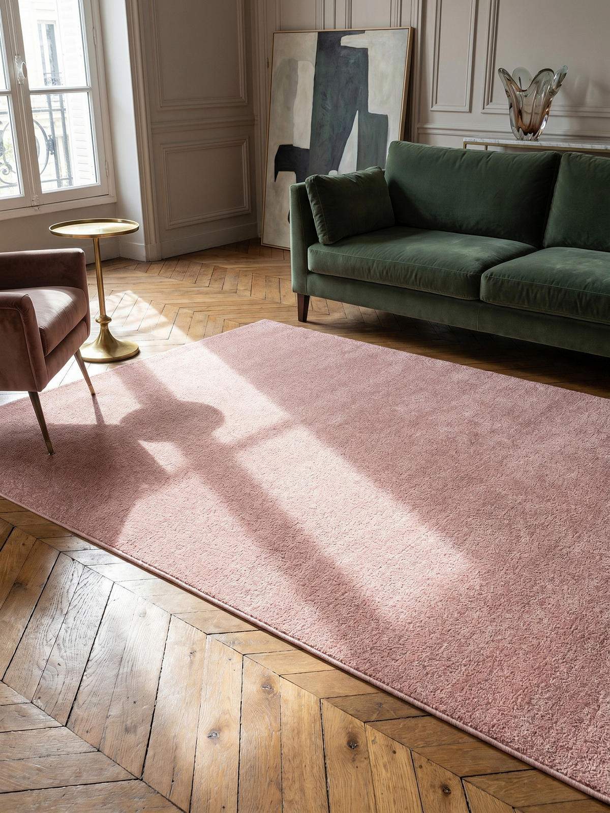 TEPPICH Wohnzimmer Einfarbig Pflegeleicht Waschbar OEKO-TEX Rosa 200x290 cm Schadstoffgeprüft – MAIN - Rosa, Textil (290/200cm) - KADIMA DESIGN