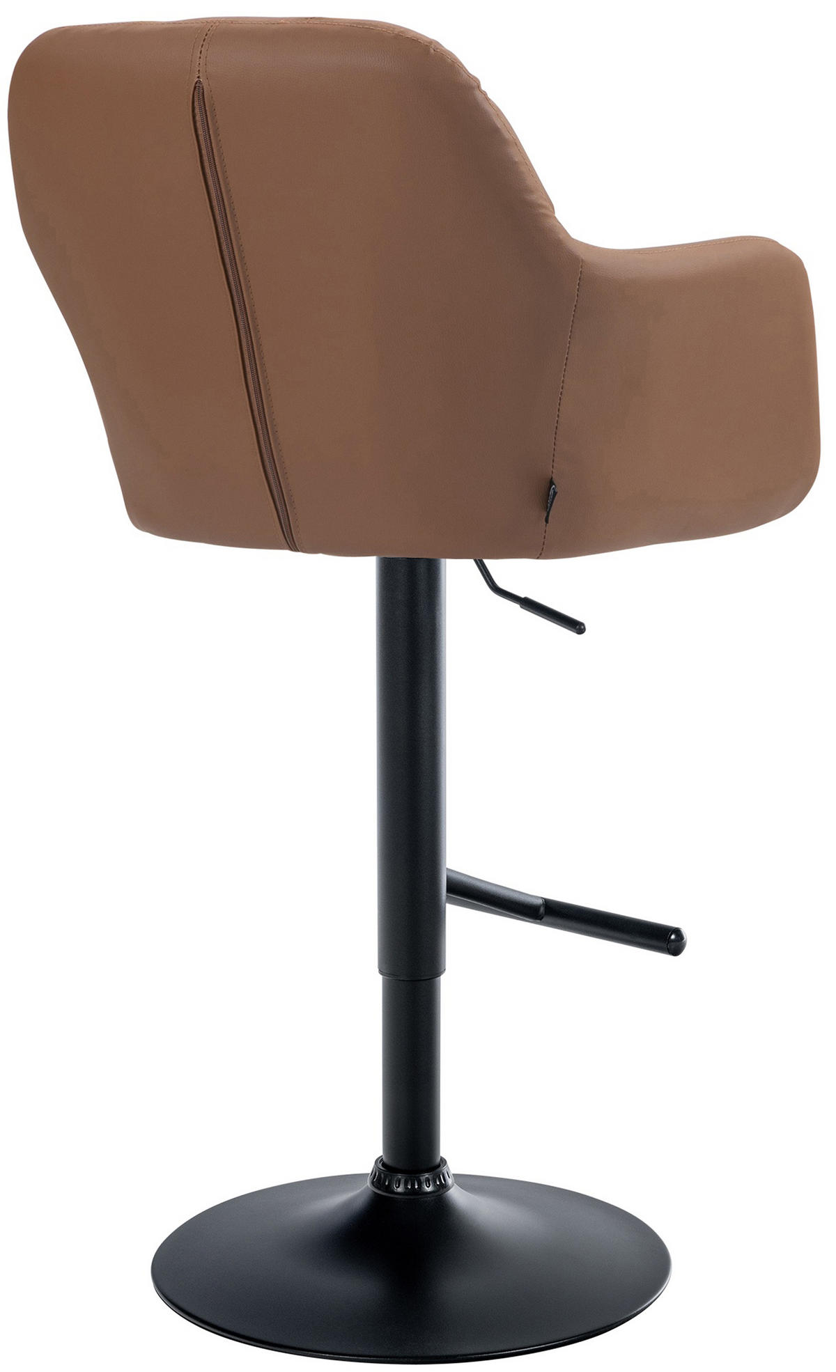 BARHOCKER Nardo Kunstleder schwarz hellbraun - Schwarz/Braun, Kunststoff/Metall (57/118/59cm) - TPFLiving