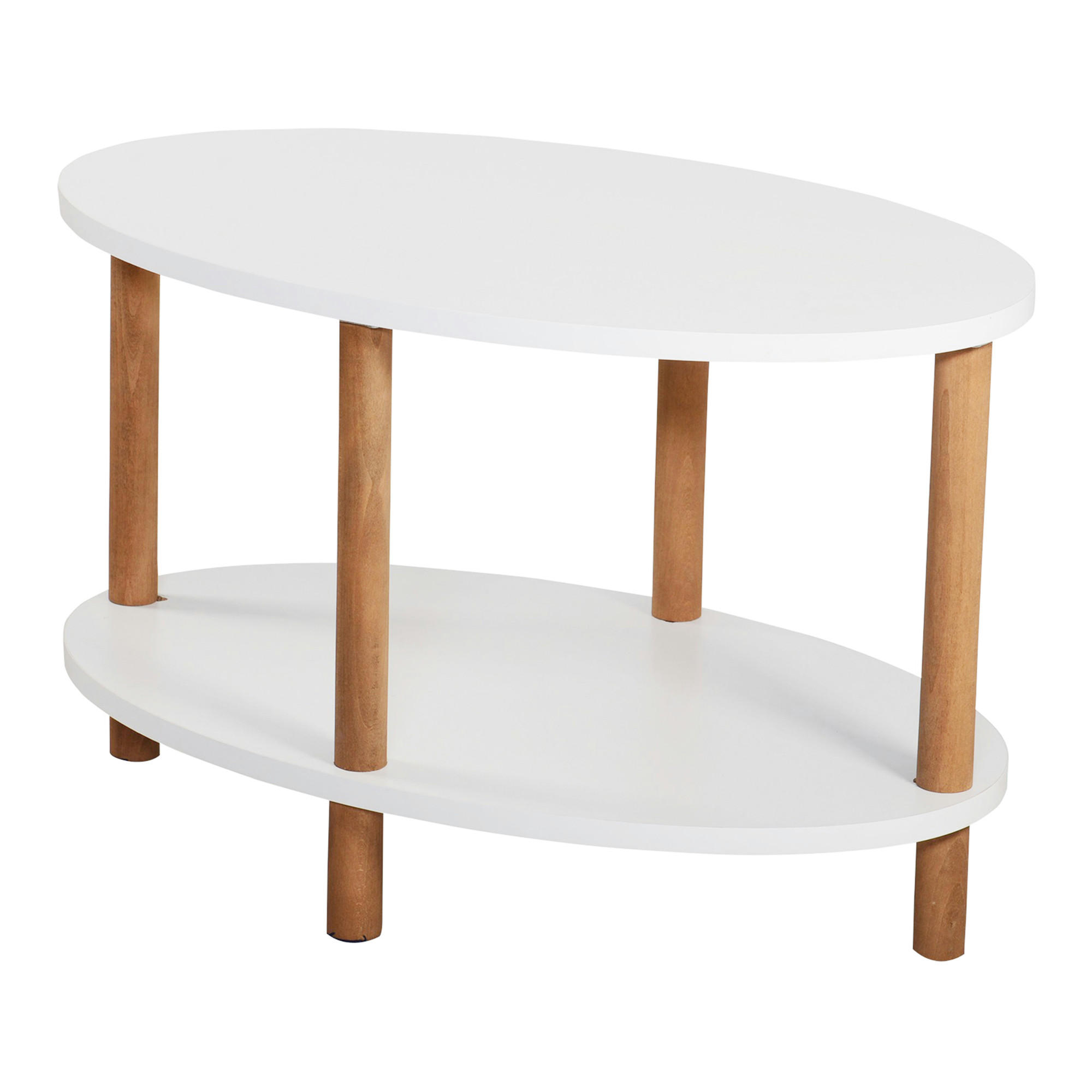 COUCHTISCH Højreby 70/44/43 cm - Naturfarben/Weiß, Holz/Holzwerkstoff (70/44/43cm) - [en.casa]