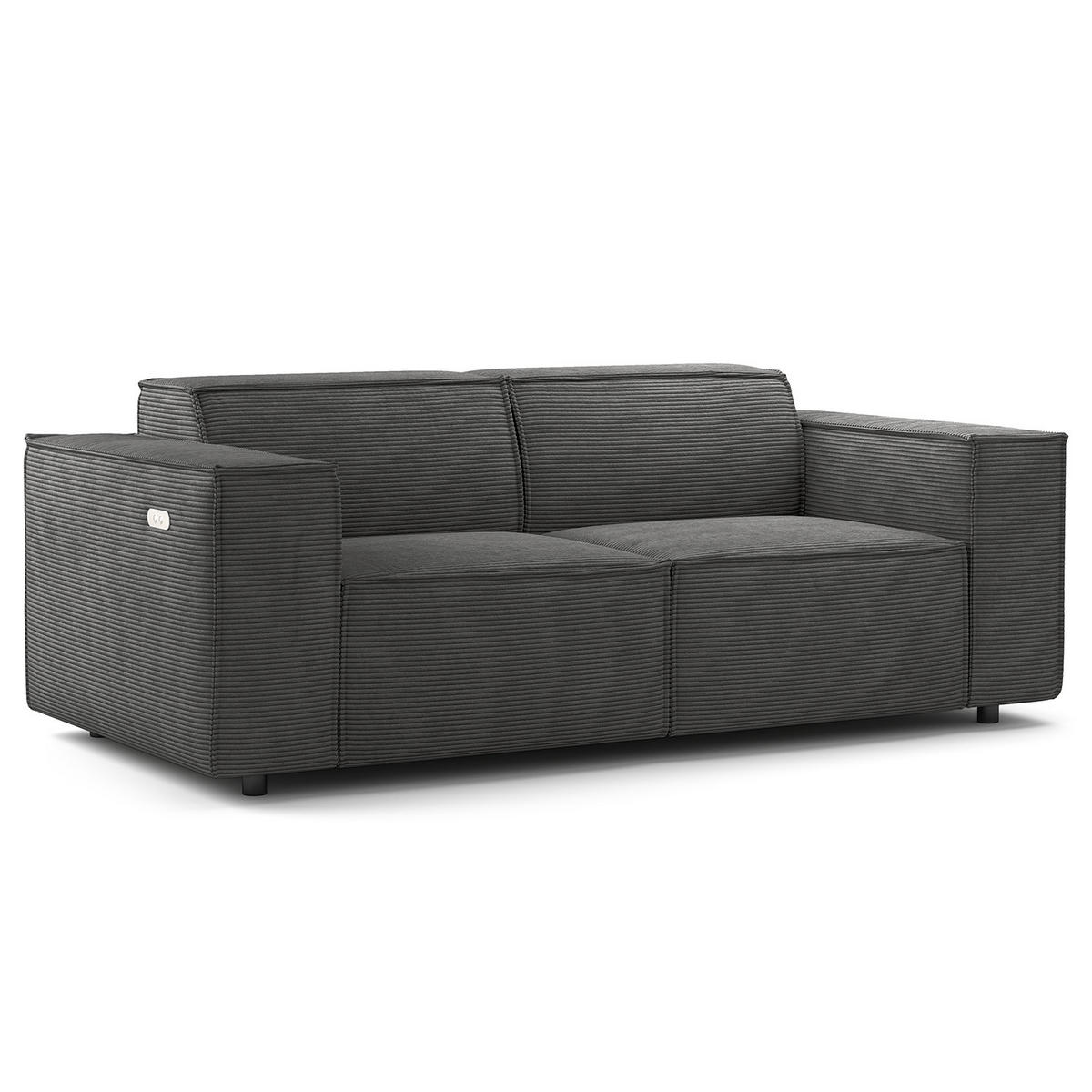 2-SITZER SOFA - Anthrazit, Textil (189/70/96cm) - home24