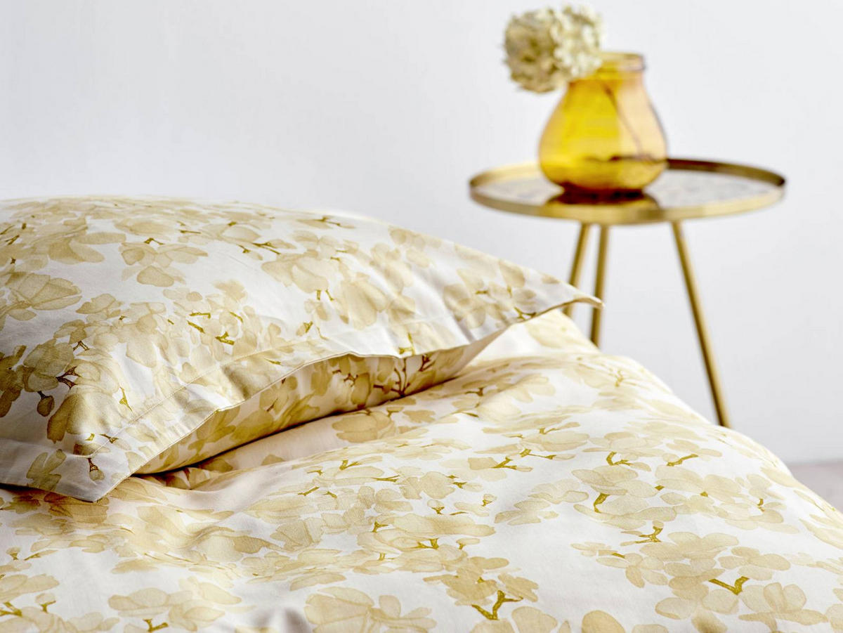 BETTWÄSCHE Blossom gelb 135/200 cm Baumwolle - Goldfarben, Textil (135/200cm) - Södahl