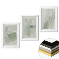WANDBILDER 3er-Set - 20x30 cm Weißer Rahmen - Abstrakte Aquarellmuster - Weiß, Kunststoff (20/30cm) - ArtPrintCave