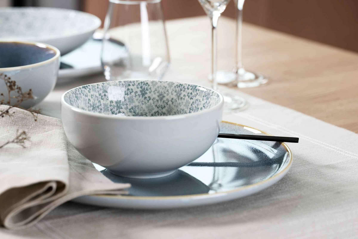 MÜSLISCHALEN Porto grau 440 ml 6er Set - Grau, Keramik (15cm) - Ritzenhoff Breker