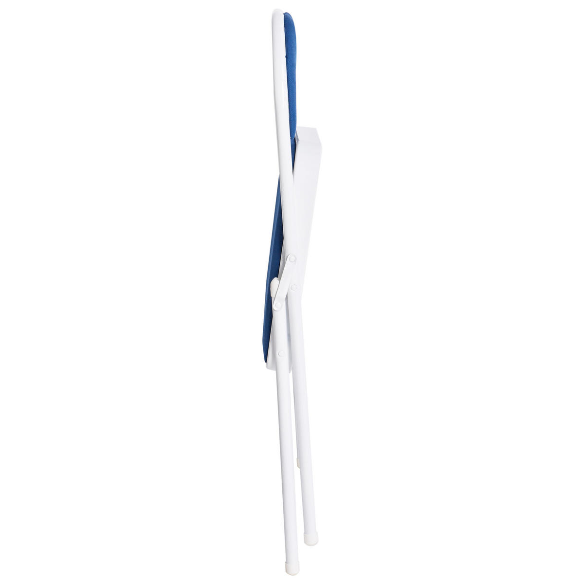 KLAPPSTUHL 4er-Set Metall Blau/Weiß Sparks - Blau, Metall (45/77/47cm) - Beliani