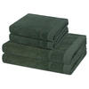 FROTTIERSET Rubin 4-teilig - Dunkelgrün, Textil (50/100cm) - Ross