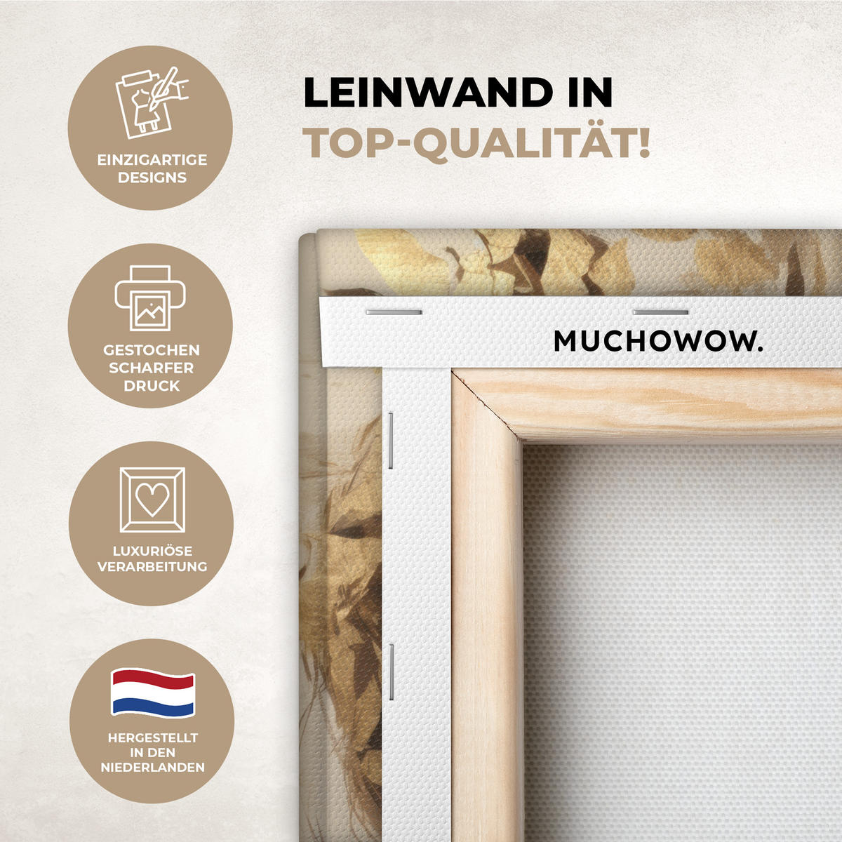 LEINWANDBILD Frau - Gold - Abstrakt - Textur Deko Wohnzimmer 20x30 cm - Goldfarben, Textil (20/30cm) - MuchoWow