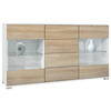 SIDEBOARD Bari Eiche sägerau - Eiche San Remo, Holzwerkstoff (138.5/75.5/35cm) - Vladon