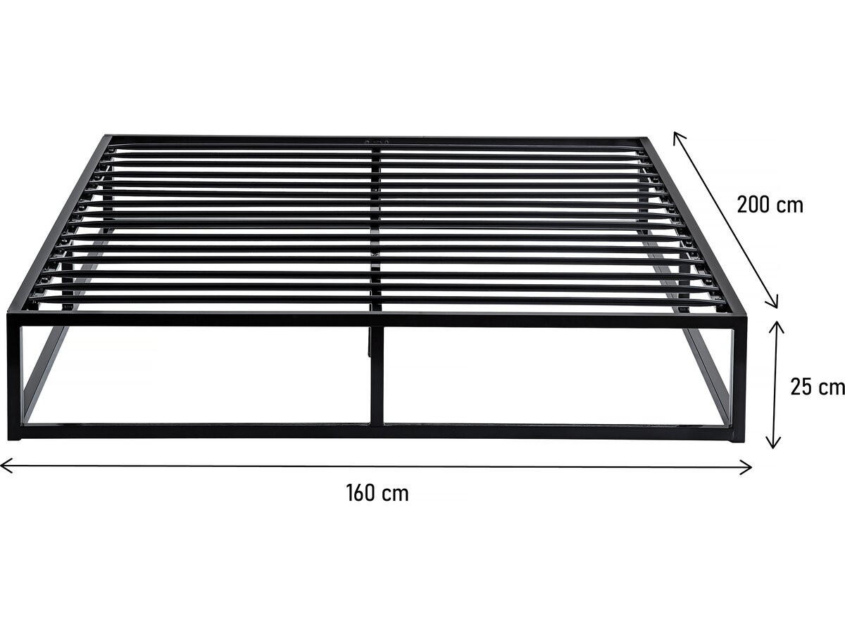 BETTGESTELL Metall Schwarz - Schwarz, Metall (160/200cm) - Habitat Garten