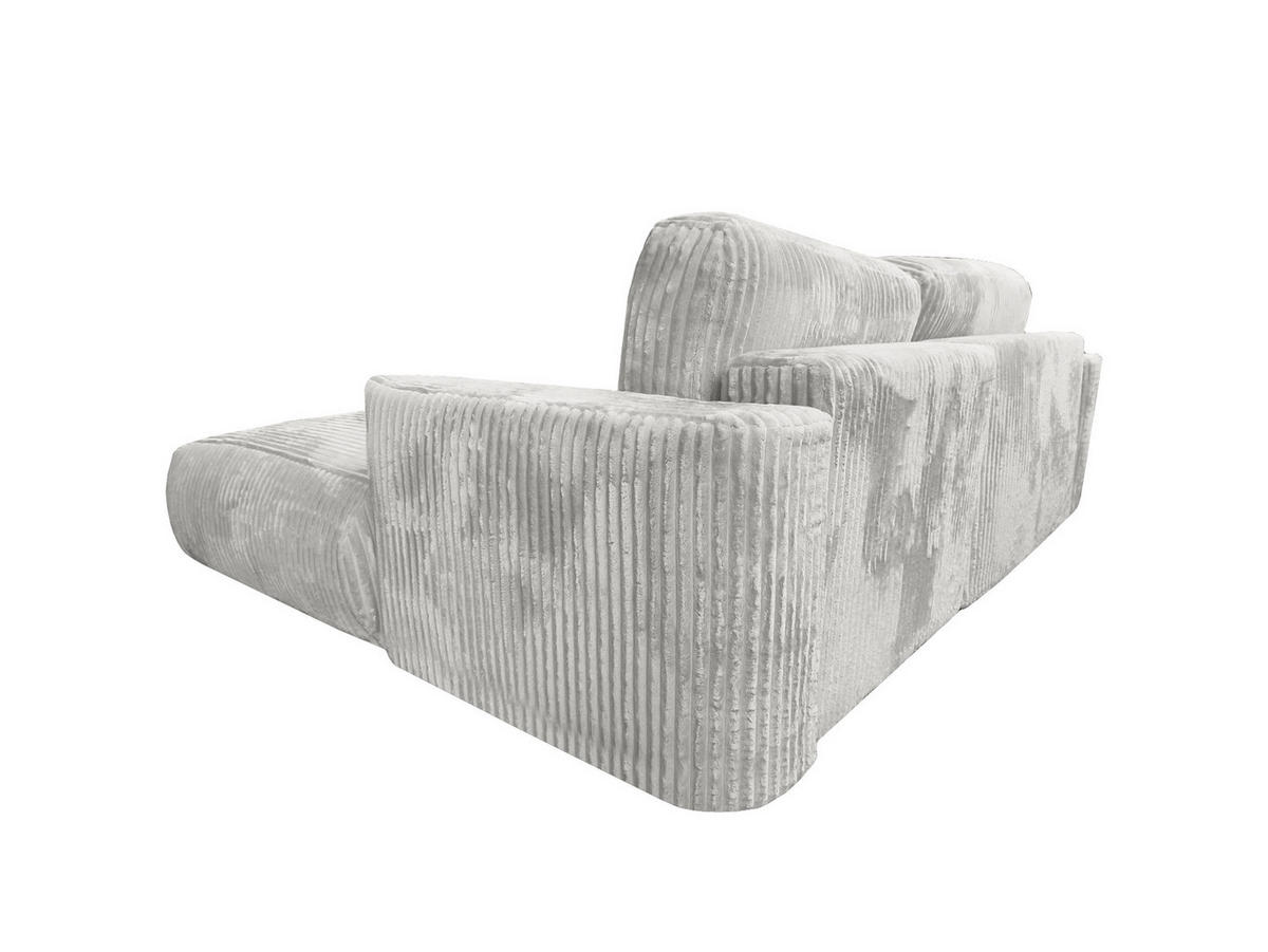 ECKSOFA Luna L rechts Creme aus Cord - Creme, Textil (271/195cm) - KS Home Concept