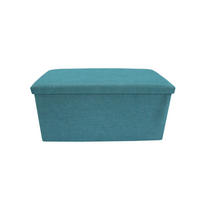 FUSSHOCKER Türkis 38/76/38 cm - Türkis, Textil (38/38/76cm) - Mobili Rebecca
