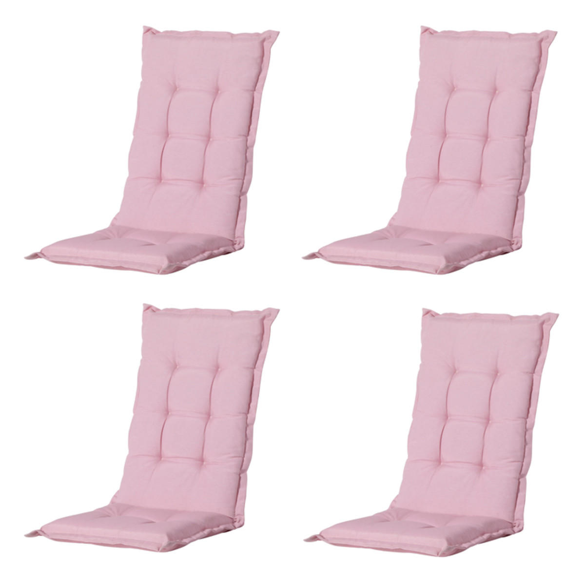 GARTENSTUHLKISSEN Panama 123/50 cm 4er-Set - Pink, Textil (50/7/123cm) - Madison