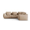 ECKSOFA modular rechts Bloom aus Samt sandfarben 3 Sitzplätze - Sandfarben, Textil (216/316cm) - Micadoni