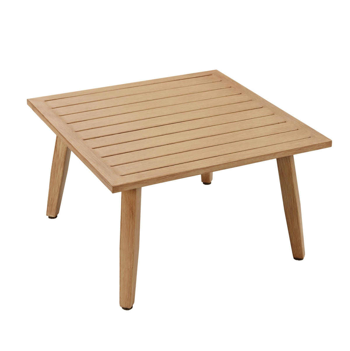 GARTENMÖBEL-SET mit Sofa und Couchtisch, Seilgeflecht und Tischplatte in Holzoptik, Beige/Schwarz - Beige, Metall - Redom