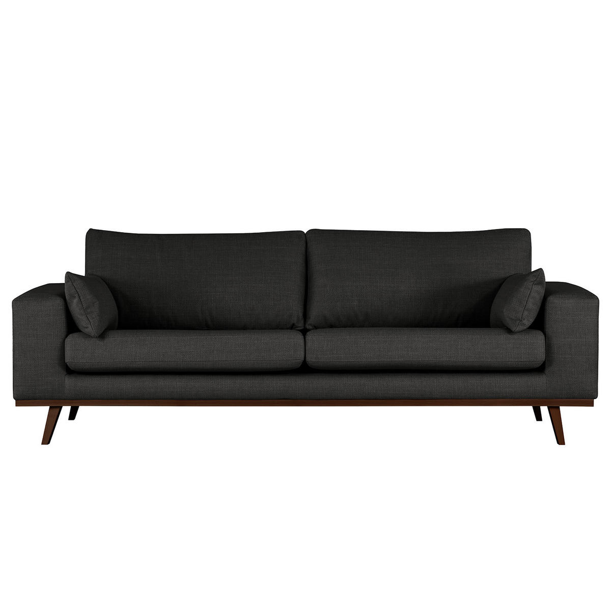 2-SITZER SOFA - Buchefarben/Schwarz, Buchenholz/Textil (197/81/88cm) - home24