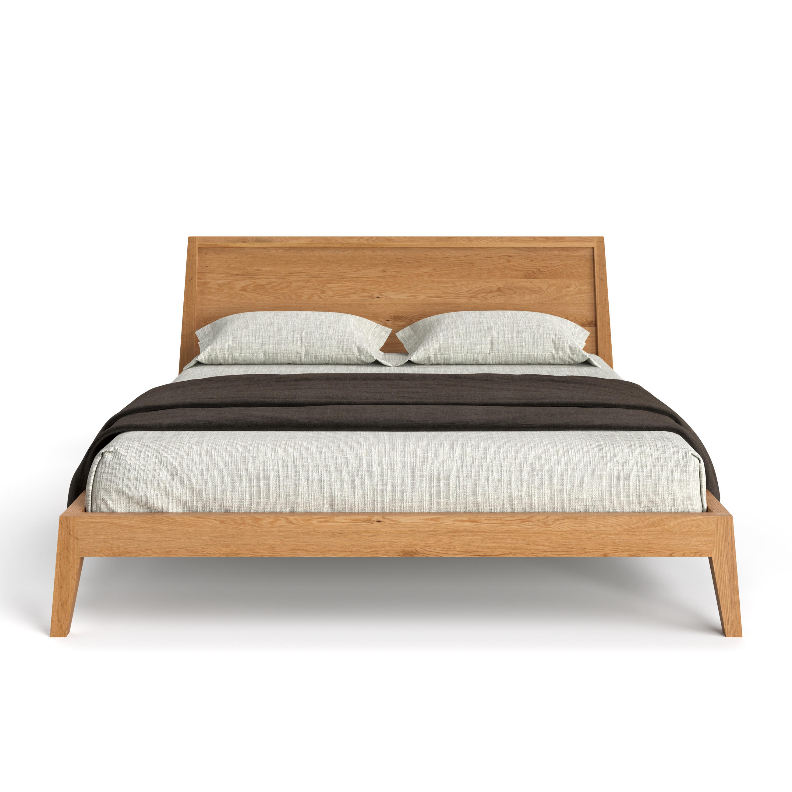 MASSIVHOLZBETT Sola aus Eiche 180x200 cm - Eichefarben/Braun, Holz (180/200cm) - Danzz