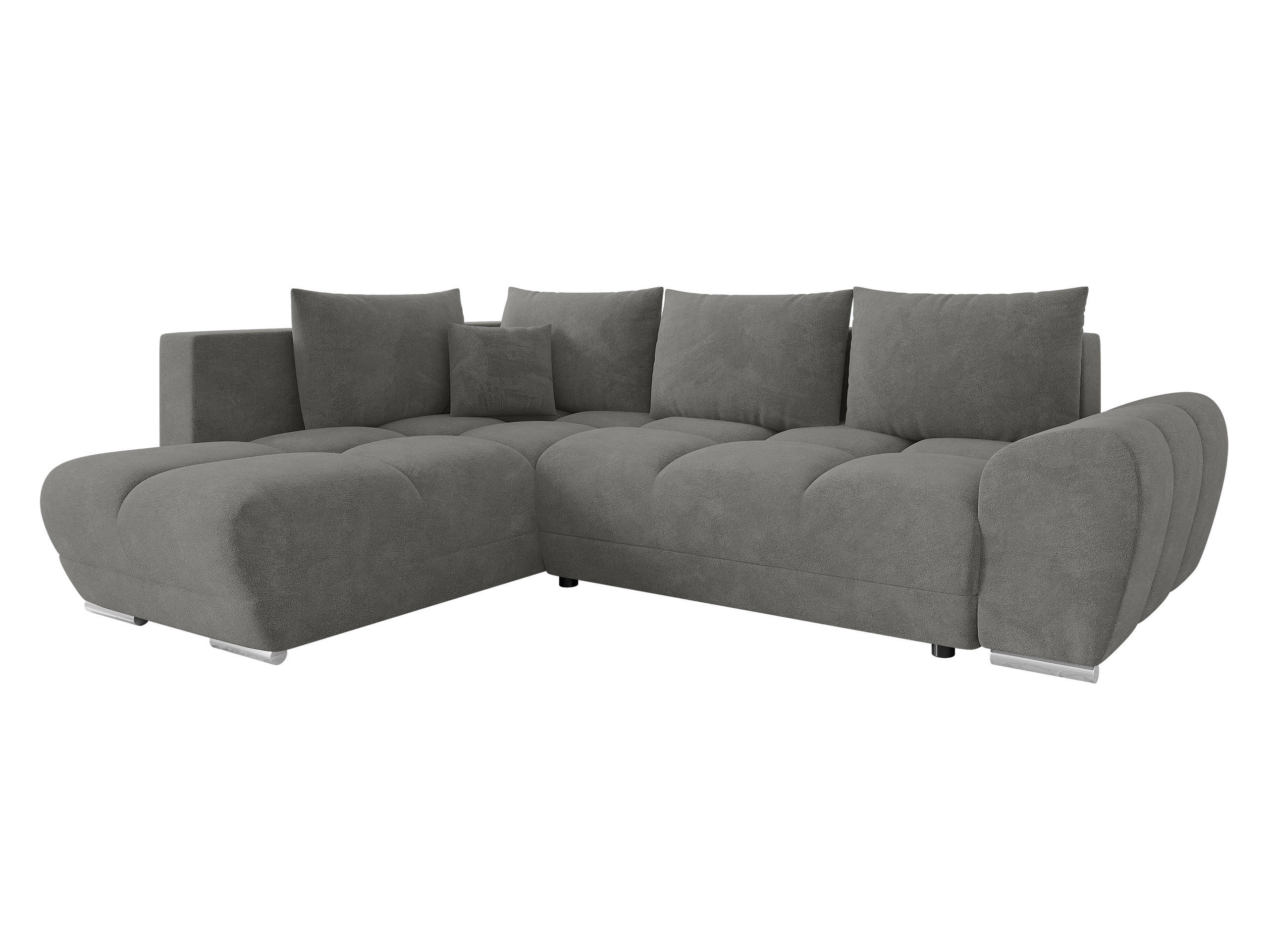 ECKSOFA Forest, Seite: Links - Greige/Schwarz, Holz/Kunststoff (290/183cm) - MIRJAN24