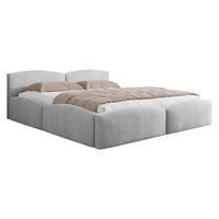 POLSTERBETT Mirala - Eichefarben/Hellgrau, Holz/Textil (160/200cm) - MIRJAN24