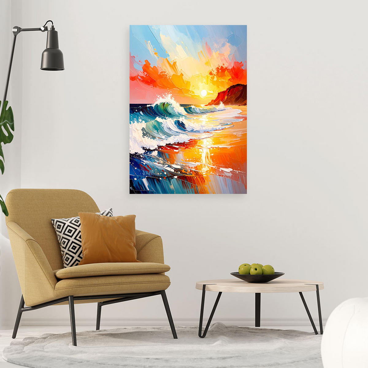 LEINWANDBILD Landschaften 70x100cm - Multicolor, Textil (70/100cm) - Feeby