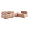 ECKSOFA Rechts Chenille Stoff Pink - Pink/Koralle, Kunststoff/Textil (285/190cm) - LaMiaSofa