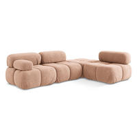 ECKSOFA Rechts Chenille Stoff Pink - Pink/Koralle, Kunststoff/Textil (285/190cm) - LaMiaSofa