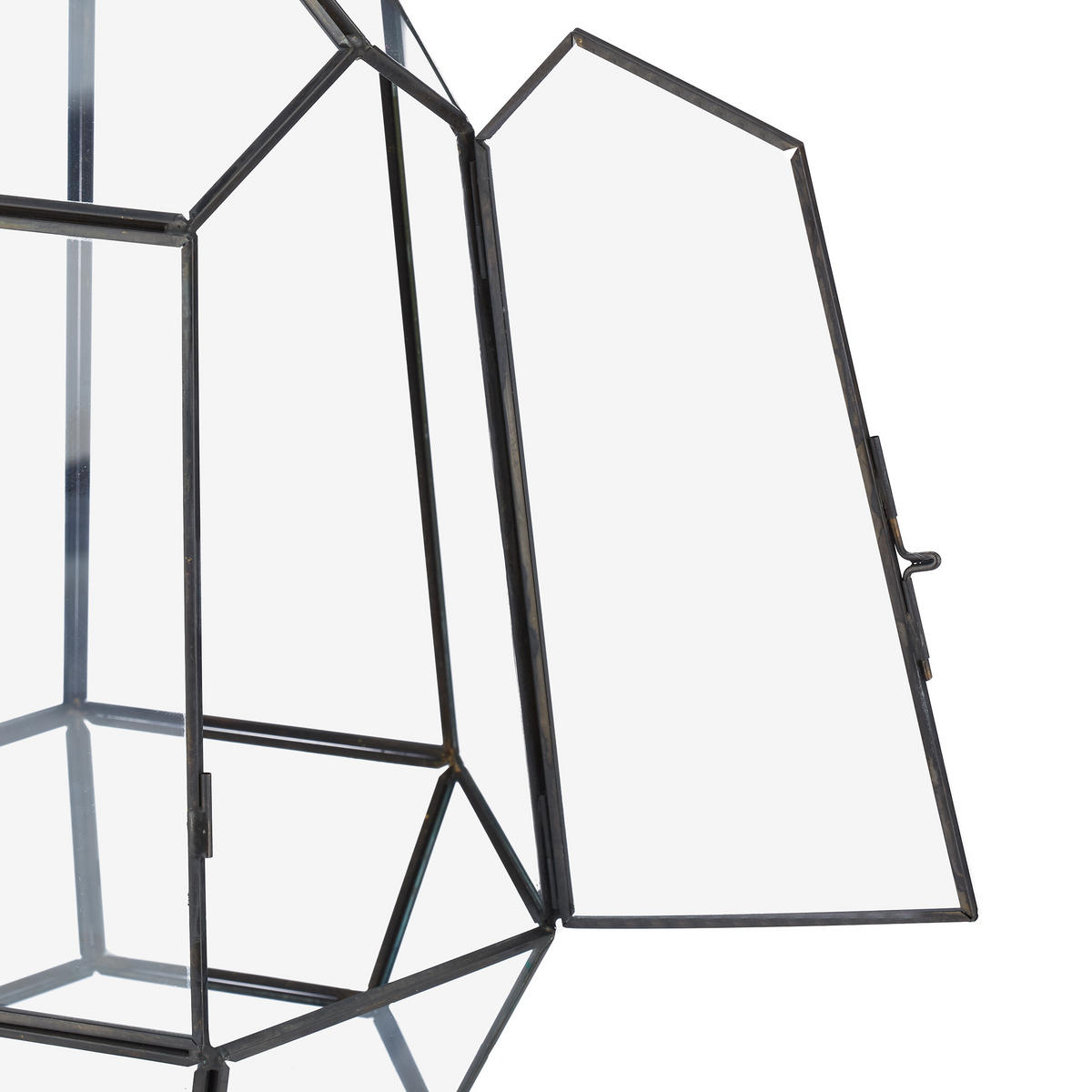 PFLANZENTERRARIUM - Transparent, Glas/Metall (18/26/15cm) - Relaxdays