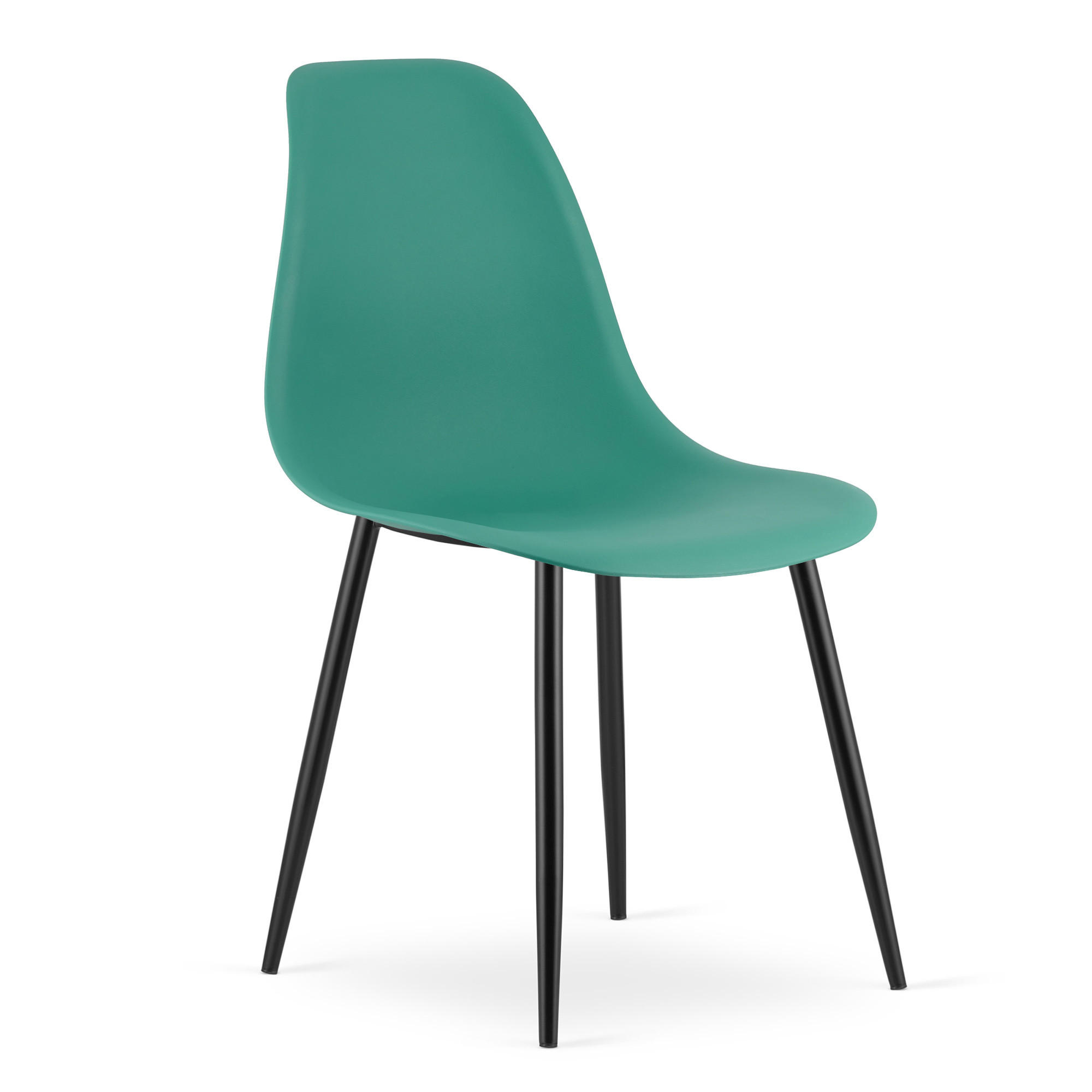 ESSZIMMERSTUHL KALEO grüner Sitz, schwarze Beine - Schwarz/Grün, Kunststoff (46/84/51cm) - Valora