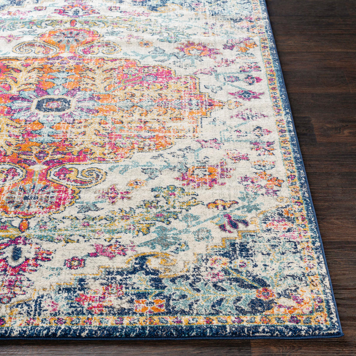 VINTAGE-TEPPICH 95/150 cm Mehrfarbig - Orange, Textil (95/150cm)